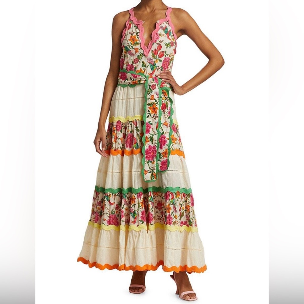 NWT Farm Rio Toucan's Garden Sleeveless Maxi Dress